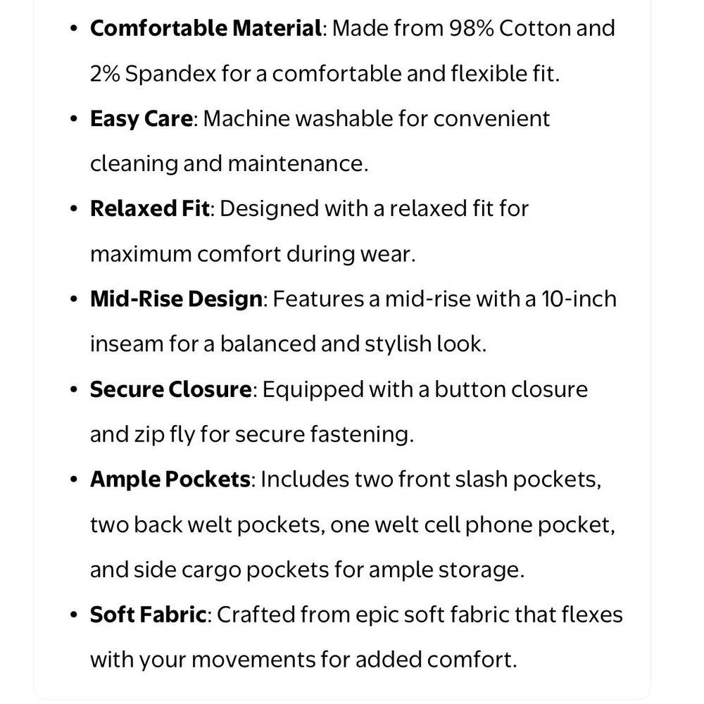 Wrangler Cargo Shorts Mens 48 Relaxed Fit Cotton Gray Outdoors Trail Casual NEW - Picture 10 of 16